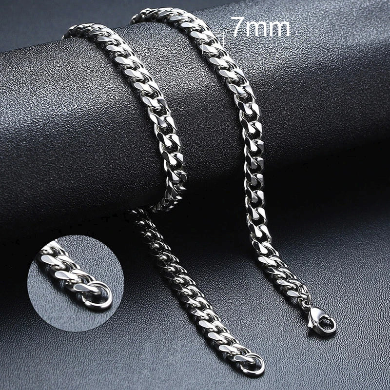 Cuban & Rope Chain Necklace