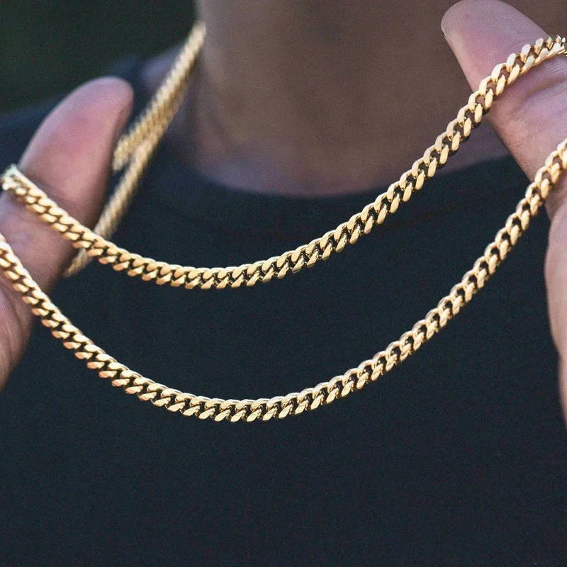 Cuban & Rope Chain Necklace