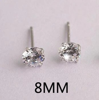 925 Sterling Silver Lab Diamond Stud Earrings