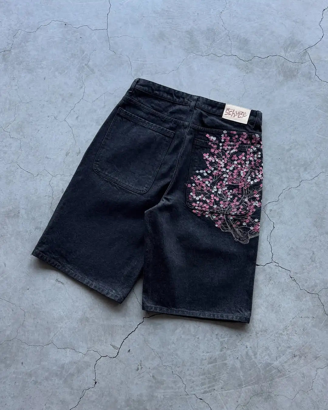 Vintage Low Waist Cherry Blossom Jeans