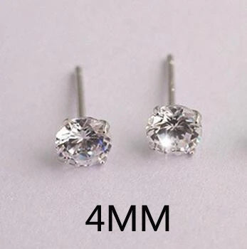 925 Sterling Silver Lab Diamond Stud Earrings