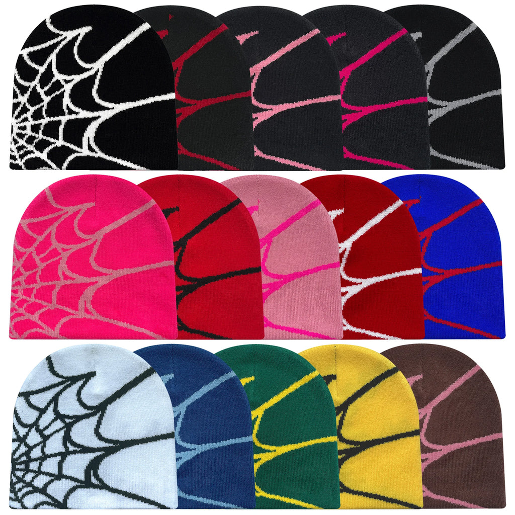 Y2K Spider Web Knit Hat