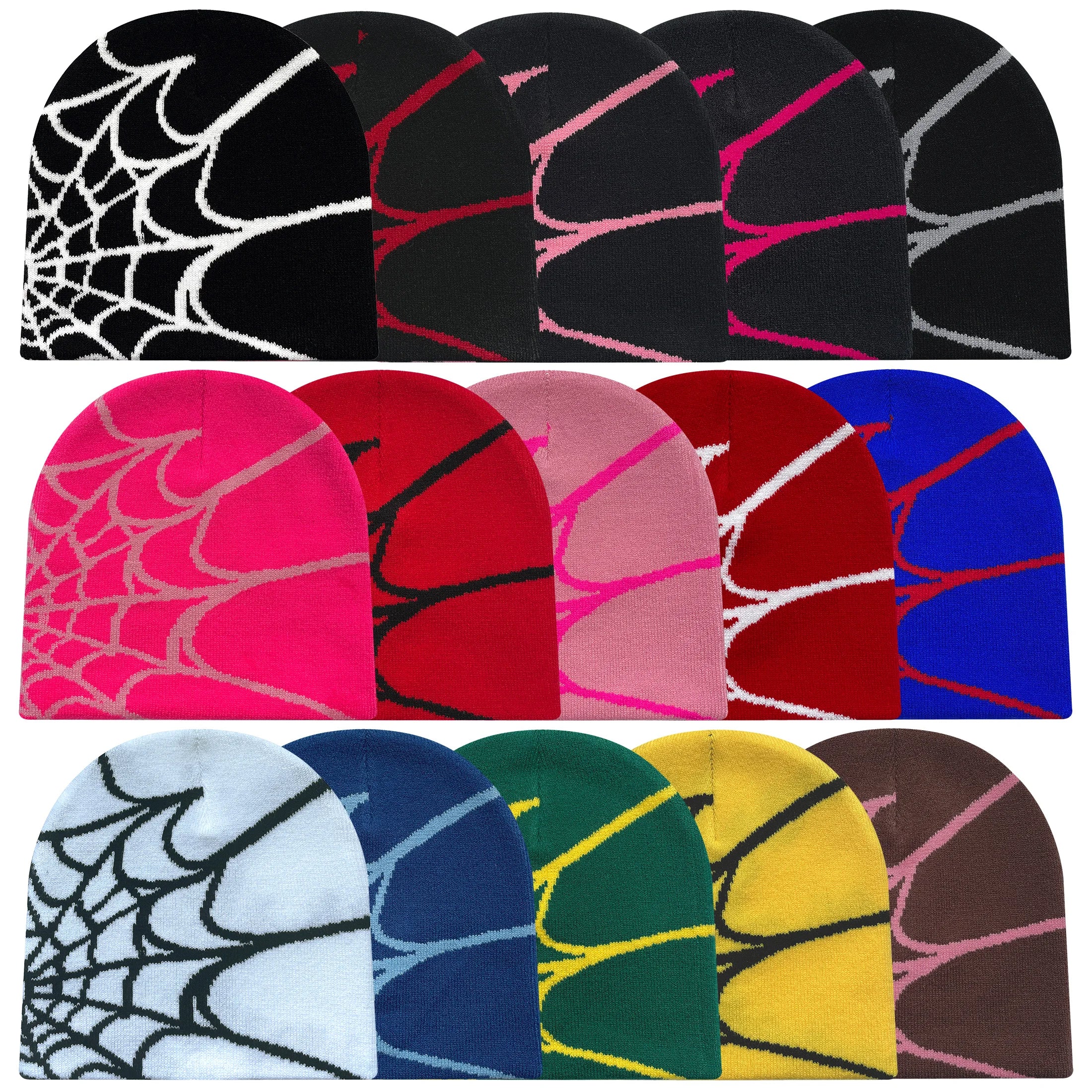 Y2K Spider Web Knit Hat