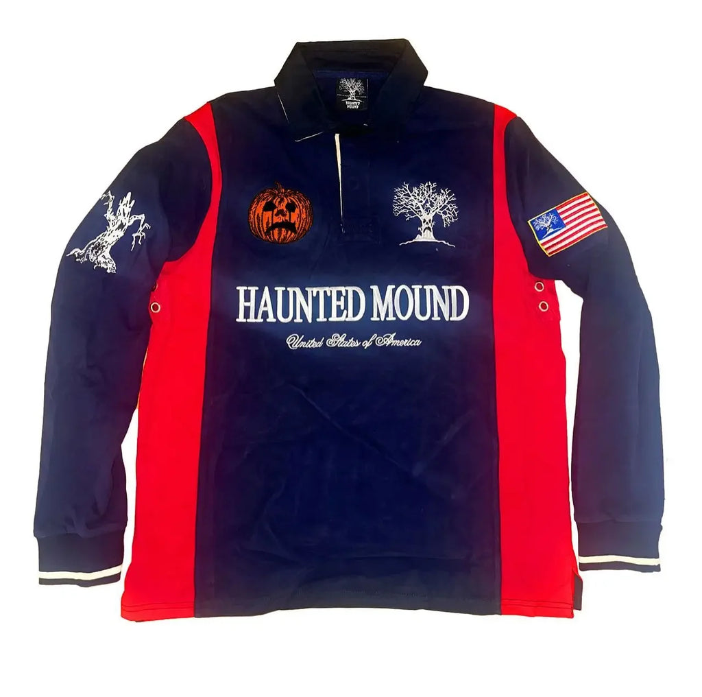 Retro Long Sleeve Y2K Polo Shirt