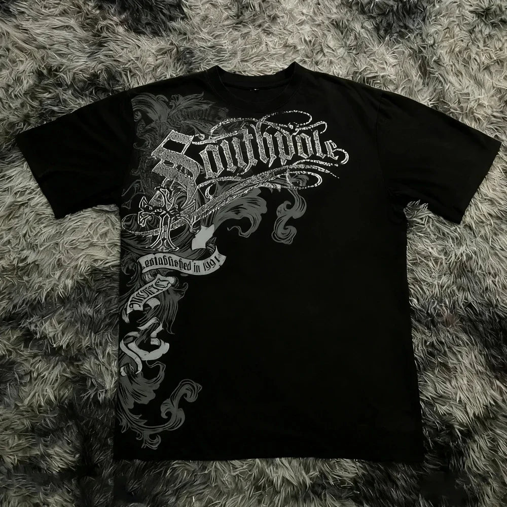 Y2K Gothic Oversized T-Shirt
