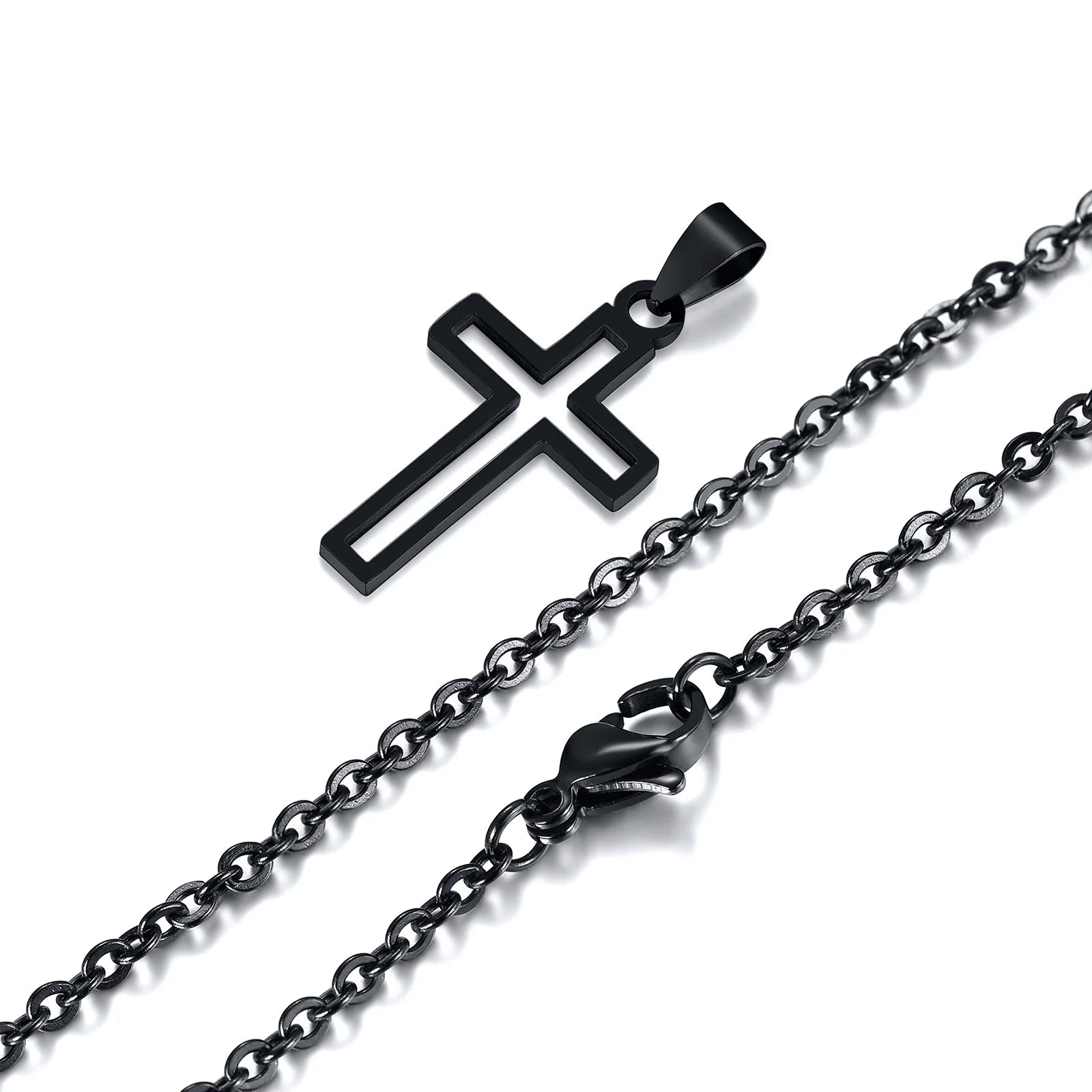 Stainless Steel Cross Pendant Necklace