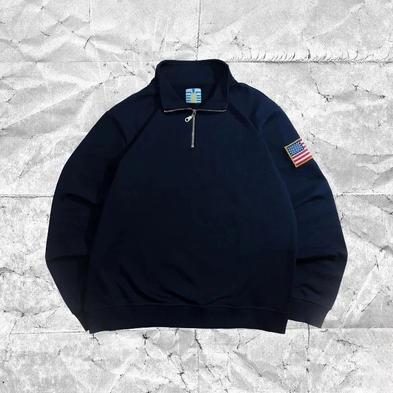 Y2K Retro Quarter-Zip Hoodie