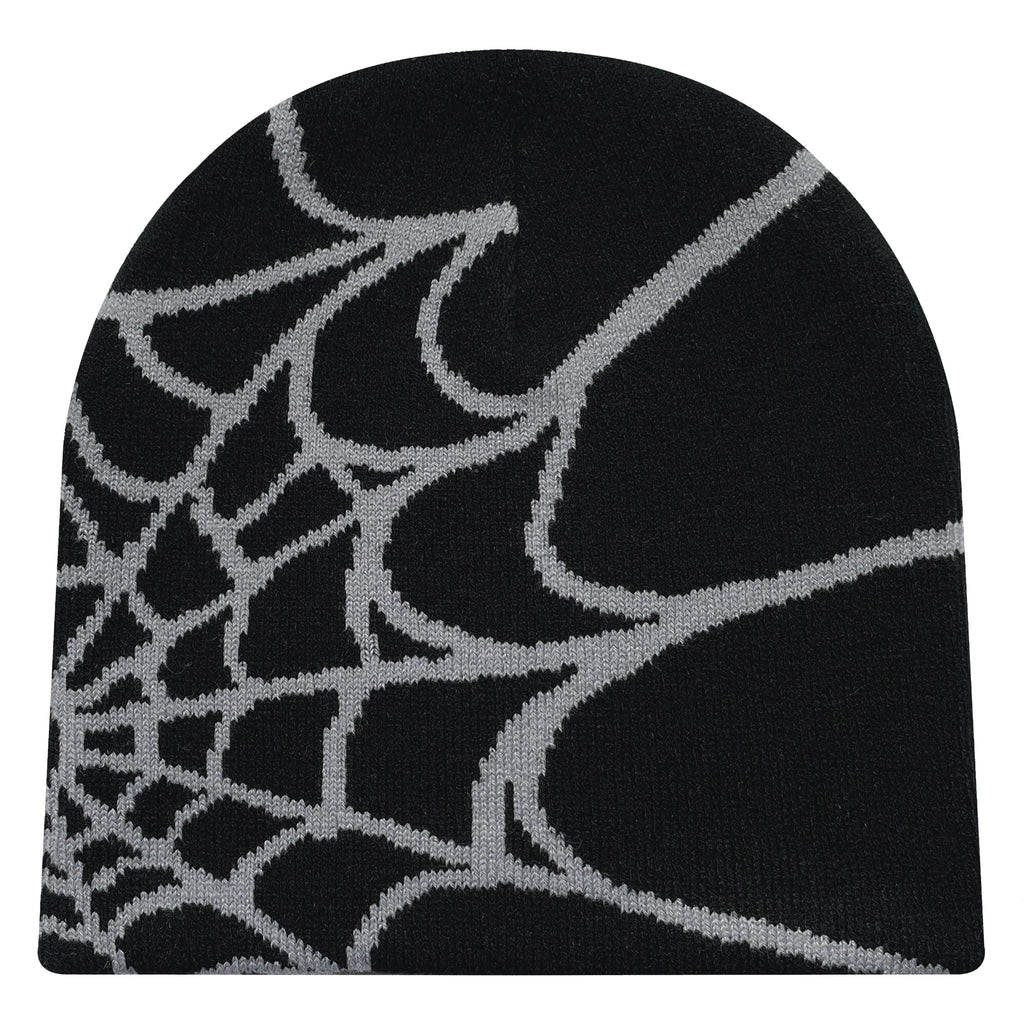 Y2K Spider Web Knit Hat