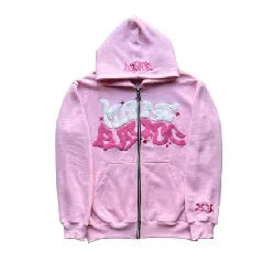 Retro American Letter Zip-Up Hoodie