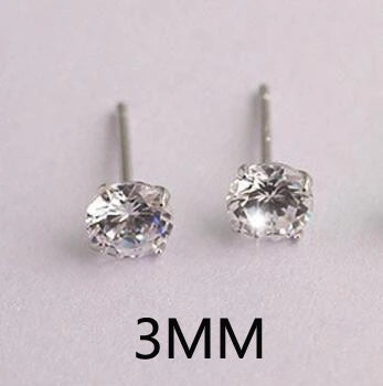 925 Sterling Silver Lab Diamond Stud Earrings