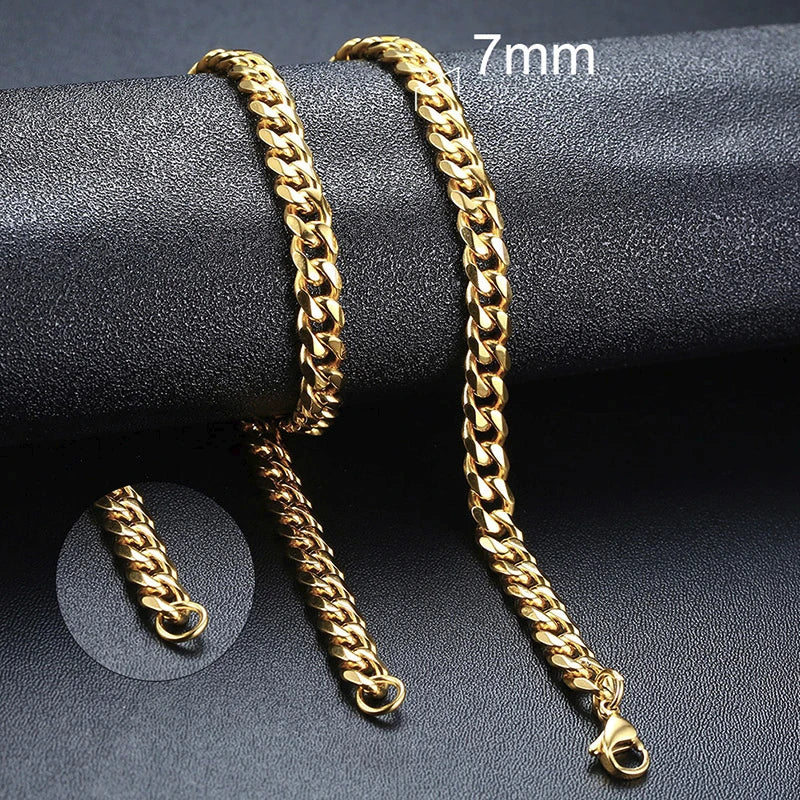 Cuban & Rope Chain Necklace