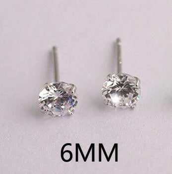 925 Sterling Silver Lab Diamond Stud Earrings