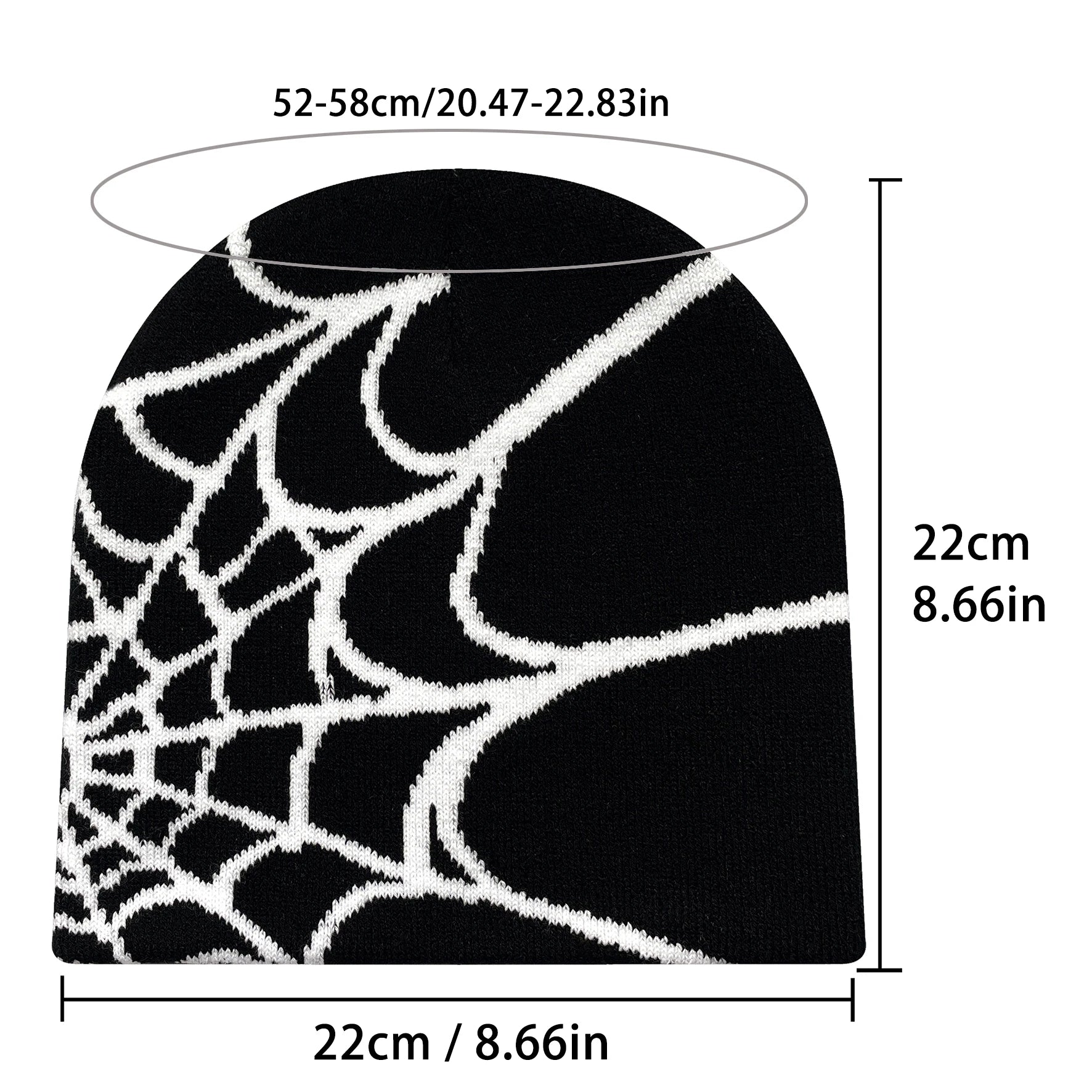 Y2K Spider Web Knit Hat