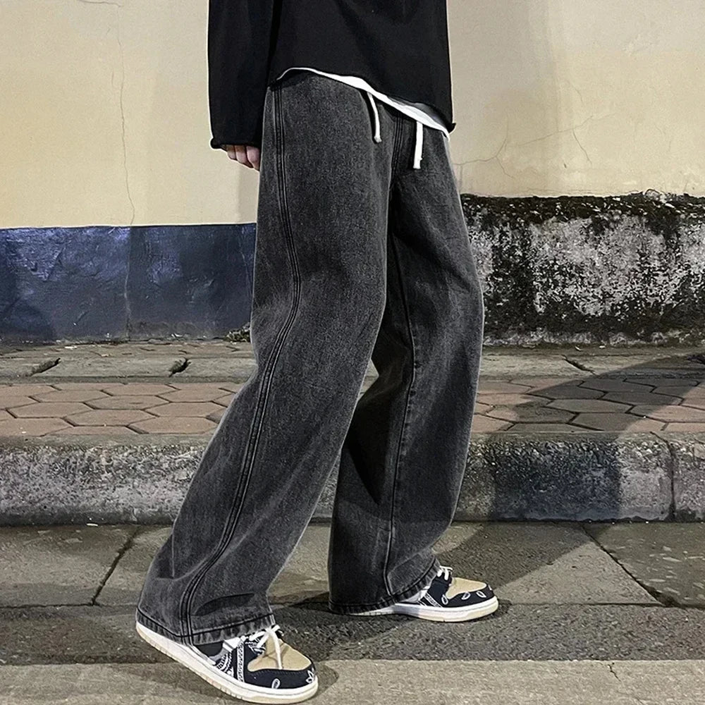 Y2K Wide-Leg Denim Jeans