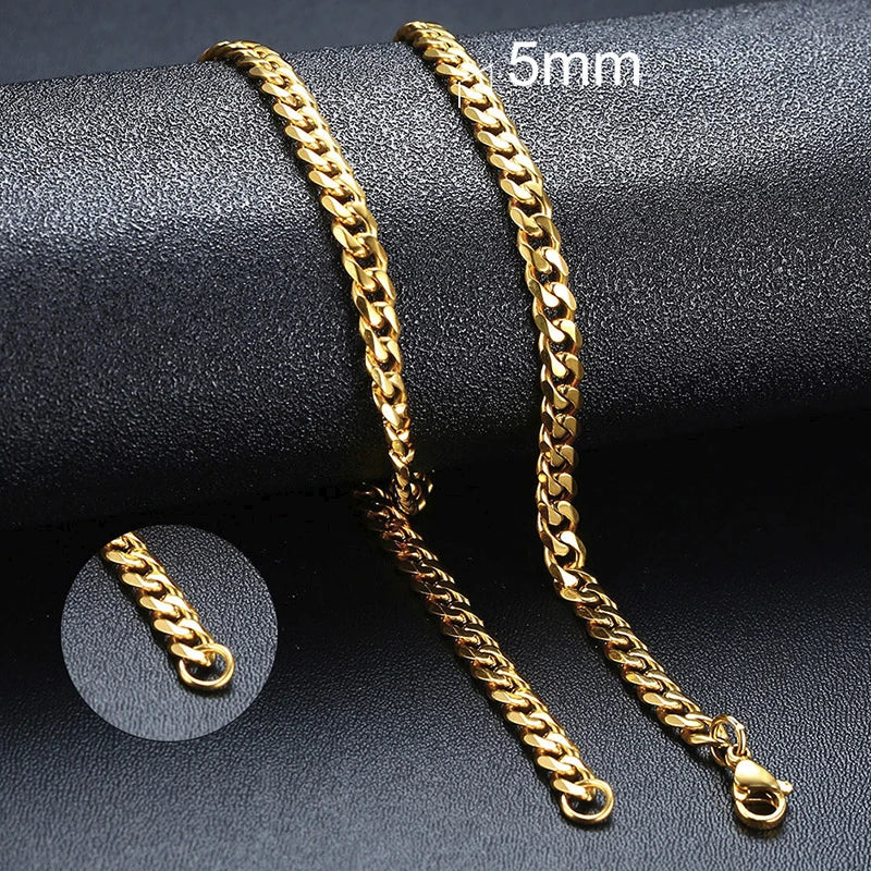 Cuban & Rope Chain Necklace