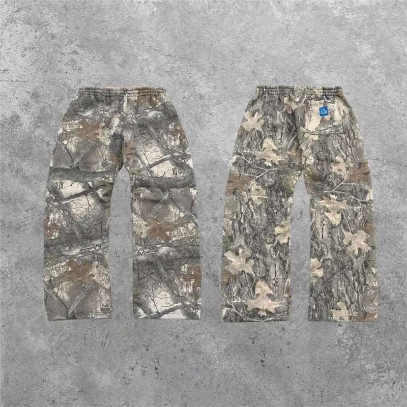 Y2K Men's Camouflage Streetwear Set