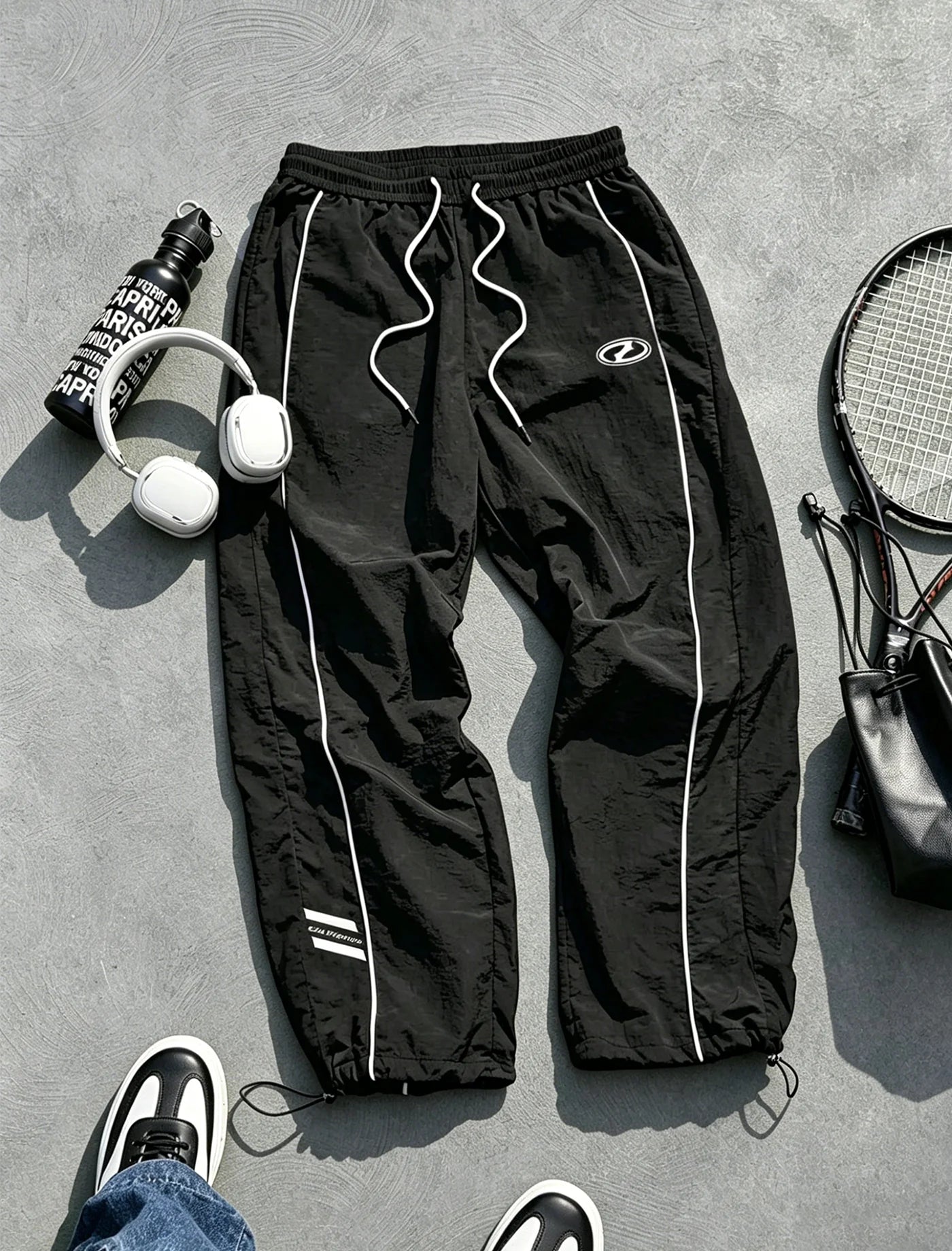 Men's Lightweight Quick-Dry Striped Joggers