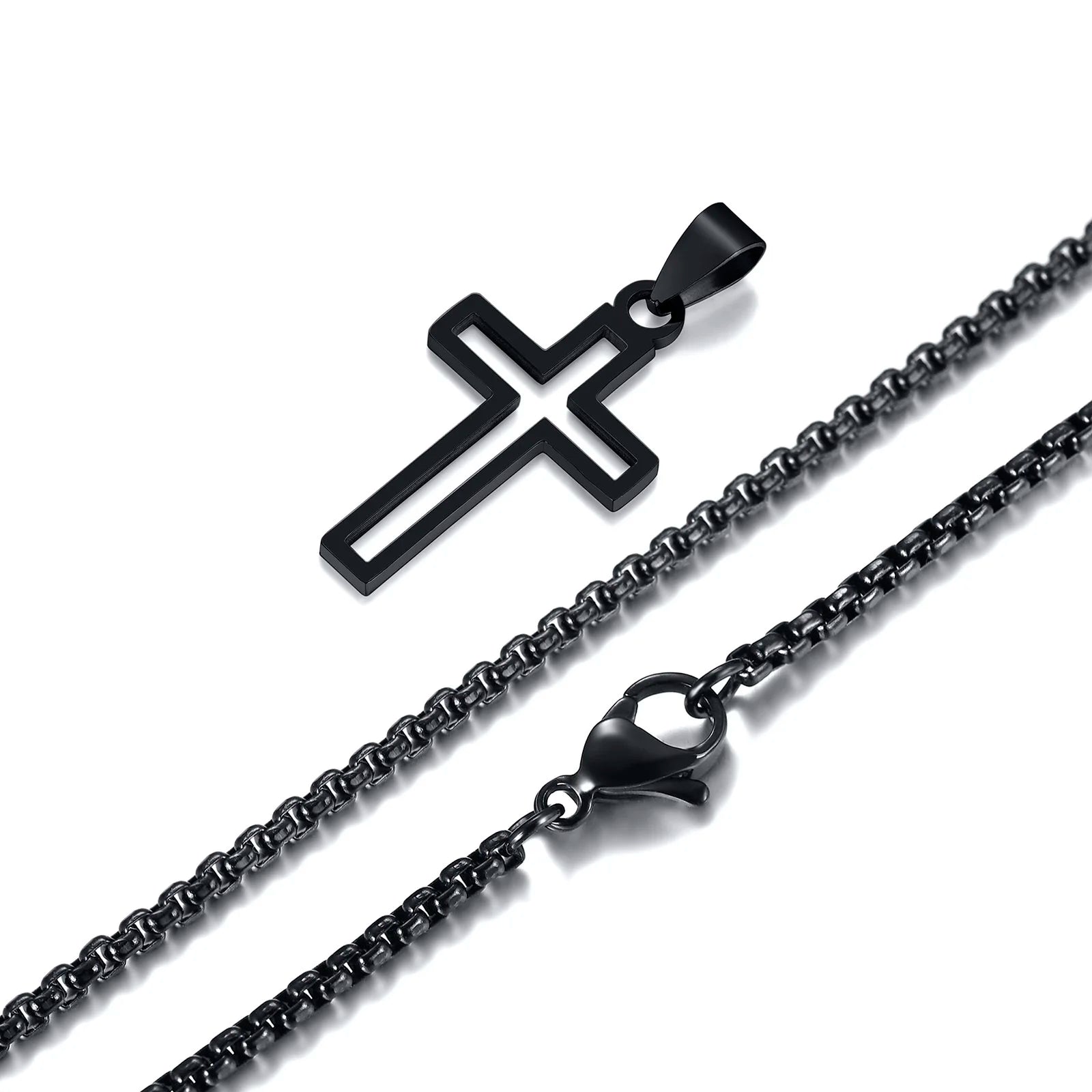 Stainless Steel Cross Pendant Necklace