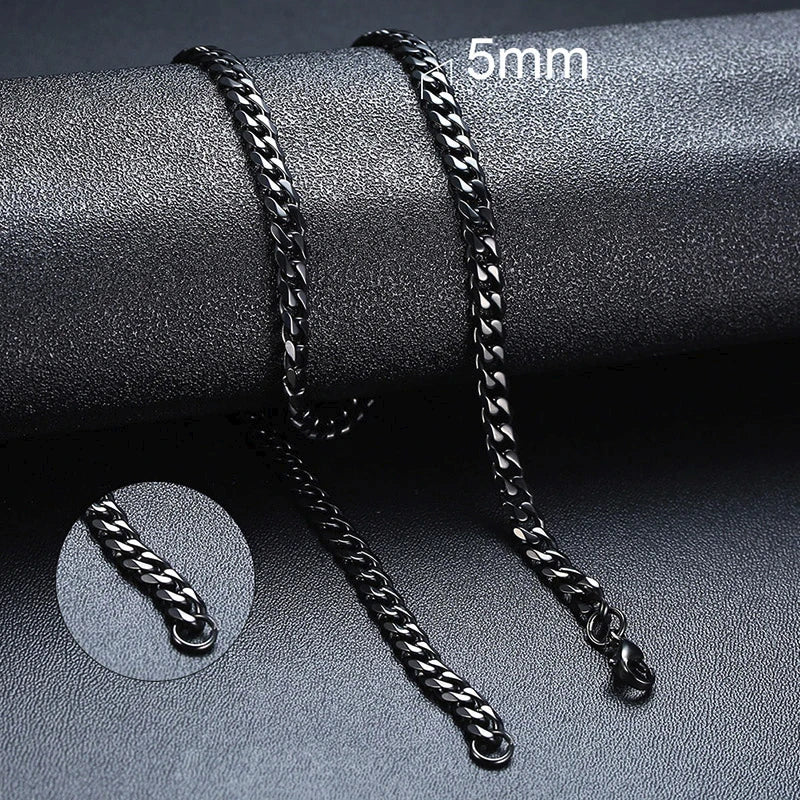 Cuban & Rope Chain Necklace
