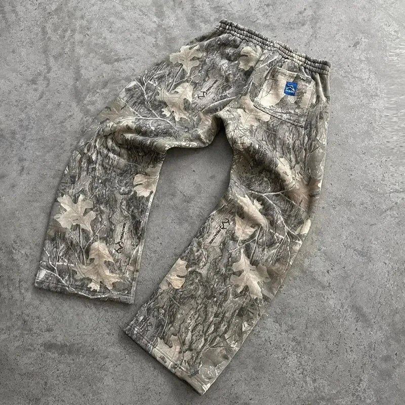 Y2K Men's Camouflage Streetwear Set