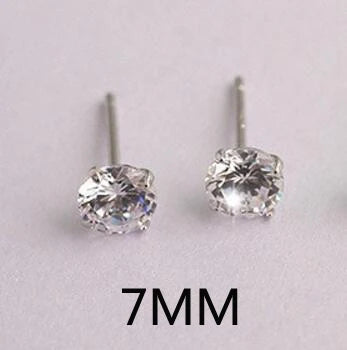 925 Sterling Silver Lab Diamond Stud Earrings