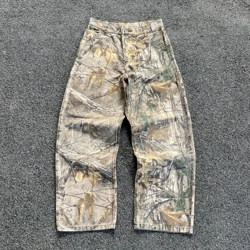 Y2K Retro Camo Zip-Up Hoodie