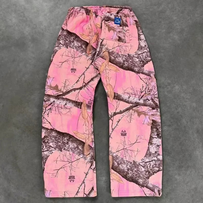 Y2K Men's Camouflage Streetwear Set
