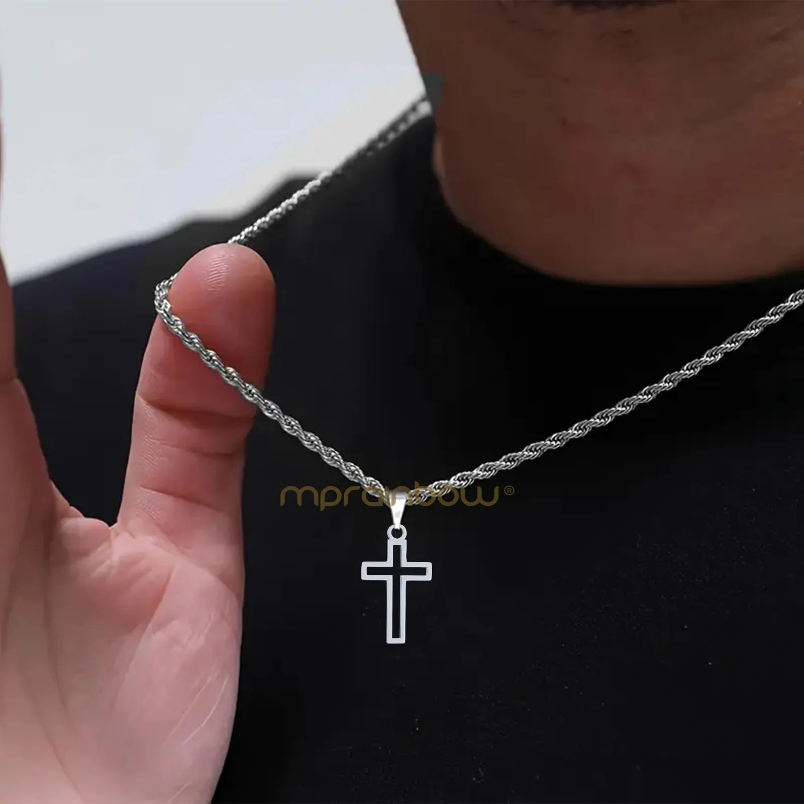Stainless Steel Cross Pendant Necklace